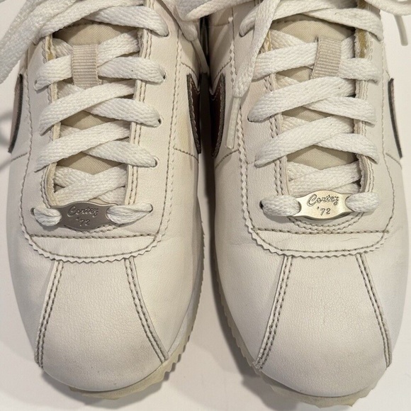 Nike Cortez Basic Leather Cream Metallic Bronze Swoosh Youth Classic L.A. Shoes - Picture 9 of 13